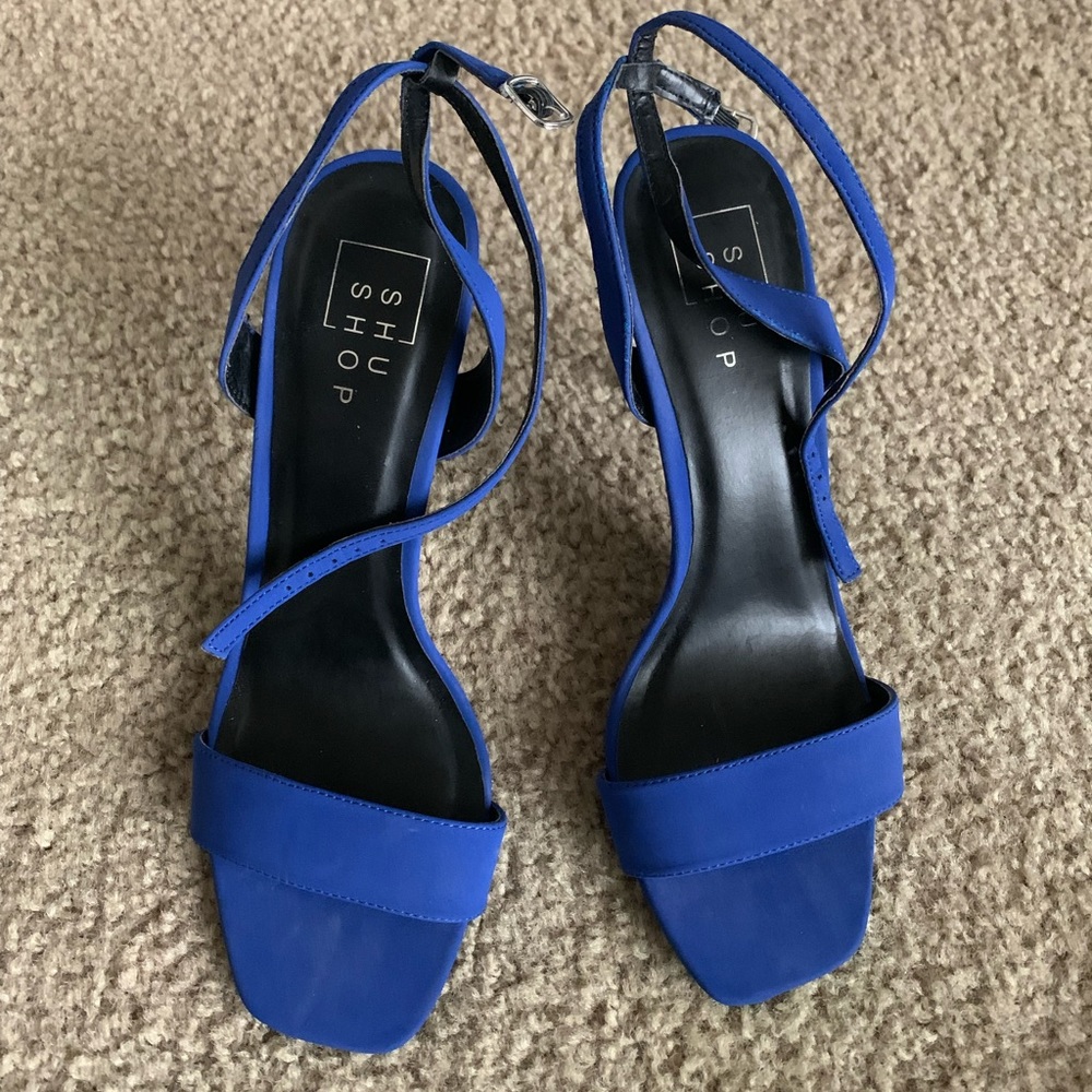Shu Shop Blue Heel Sandal